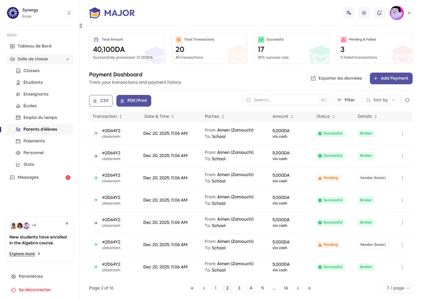 app screen